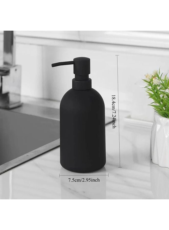 Black Soap Dispenser 13 5 Ounces Modern Pump Bottle For Shampoo Lotion Dish Soap - Image 2